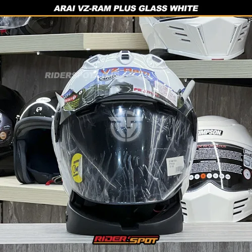 ARAI VZ-RAM Plus Glass White Helmet – Riderspot