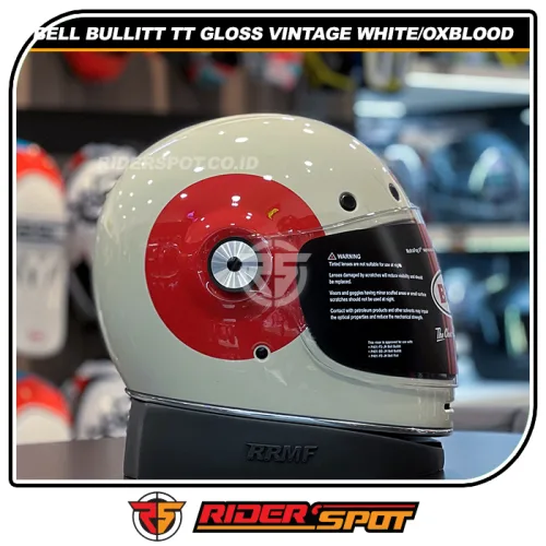 BELL Bullitt TT Gloss Vintage White Oxblood Helmet
