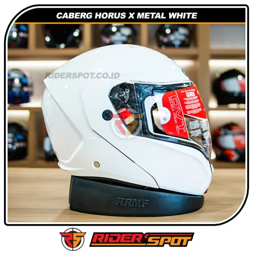 CABERG Horus X A5 Metal White Helmet