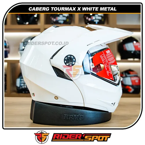 CABERG Tourmax X A5 White Metal Helmet