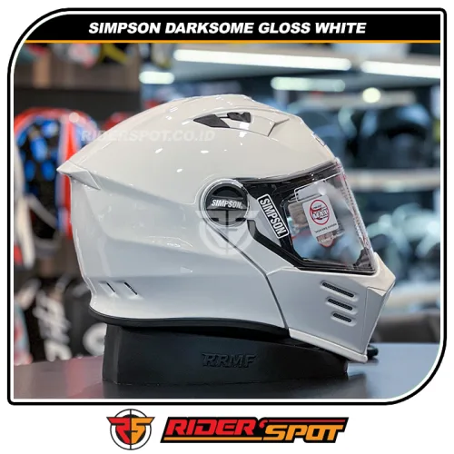 SIMPSON Darksome Gloss White Helmet