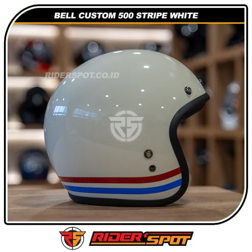 BELL Custom 500 Stripe White Helmet
