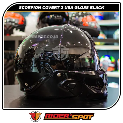 SCORPION Covert 2 USA Gloss Black Helmet