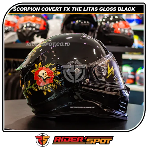 SCORPION Covert FX The Litas Gloss Black Helmet
