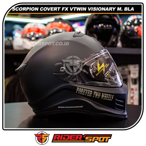 SCORPION Covert FX Vtwin Visionary Matt Black Helmet