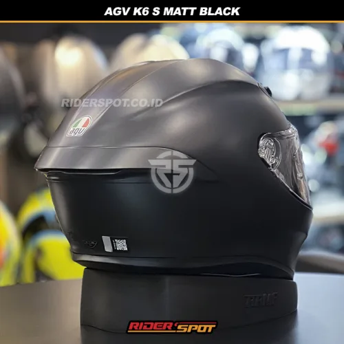 AGV K6S Matt Black Helmet - Asian Fit – Riderspot