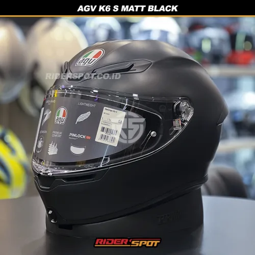 AGV K6S Matt Black Helmet - Asian Fit – Riderspot