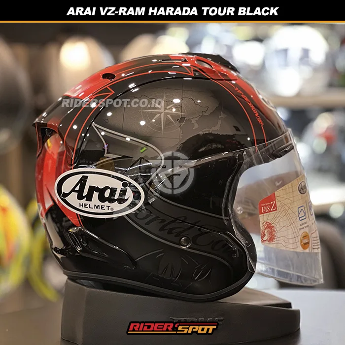 ARAI VZ-RAM Harada Tour Black Helmet – Riderspot