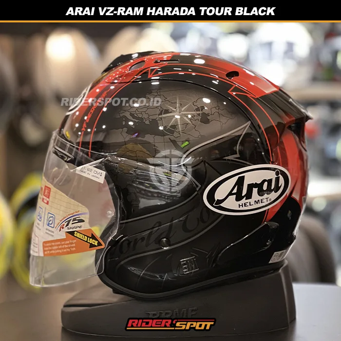 ARAI VZ-RAM Harada Tour Black Helmet – Riderspot