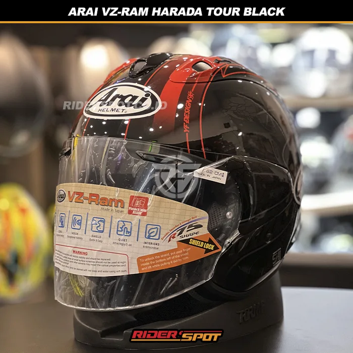 ARAI VZ-RAM Harada Tour Black Helmet – Riderspot