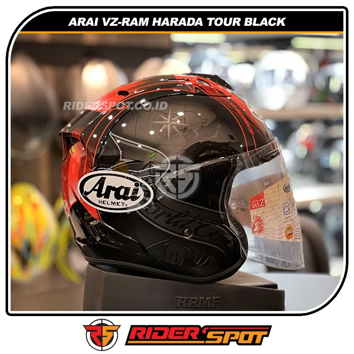 ARAI VZ-RAM Harada Tour Black Helmet – Riderspot