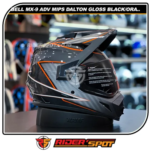 BELL MX-9 Adventure Mips Dalton Gloss Black Orange Helmet