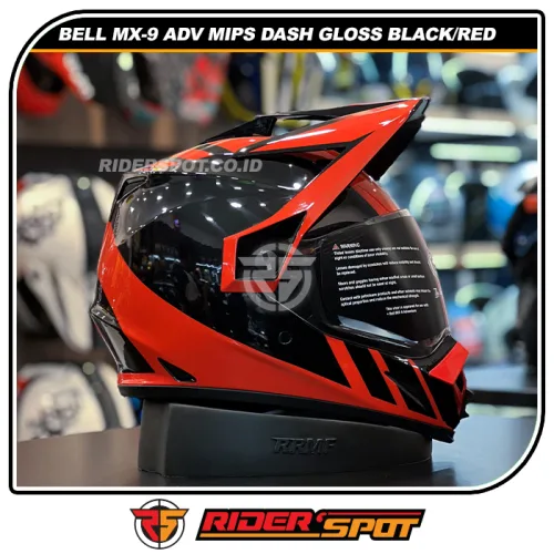 BELL MX-9 Adventure Dash Gloss Black/Red Helmet