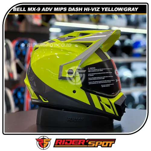 BELL MX-9 Adventure Mips Dash Hi-Viz Yellow/Gray Helmet