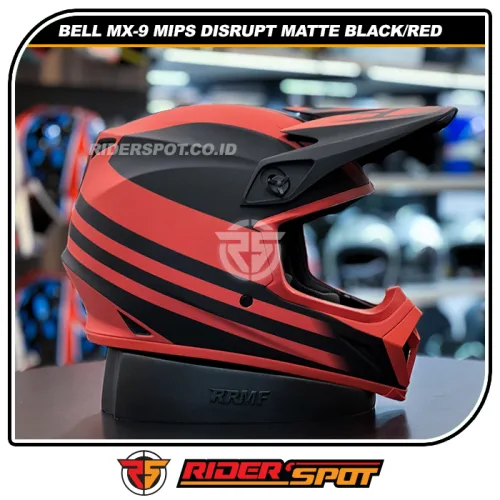 BELL MX-9 Mips Disrupt Black Red Helmet
