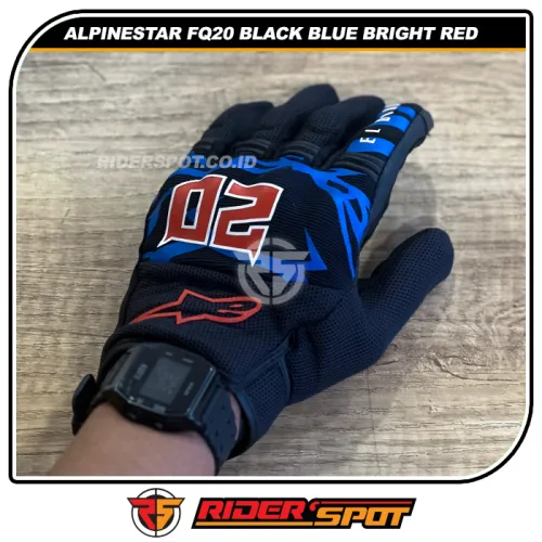 ALPINESTAR Glove FQ20 Copper Black Blue Bright Red