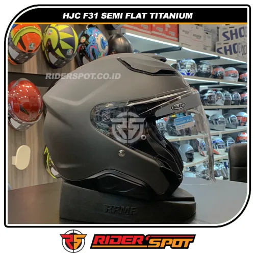 HJC F31 Semi Flat Titanium Helmet