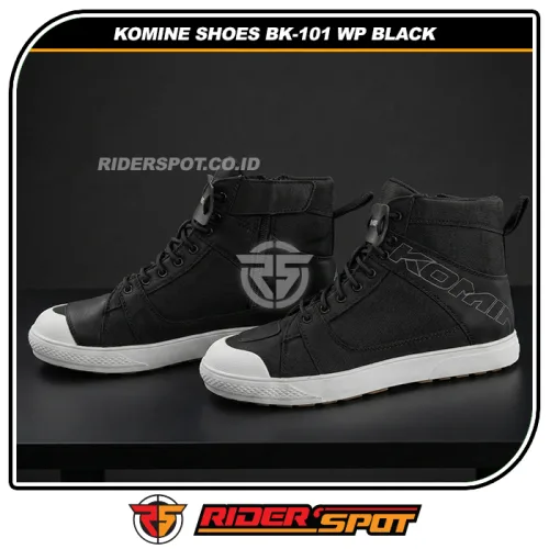 KOMINE Shoes BK-101 Black Waterproof Riding Sneakers