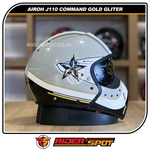 AIROH J110 Command Gold Gliter Helmet