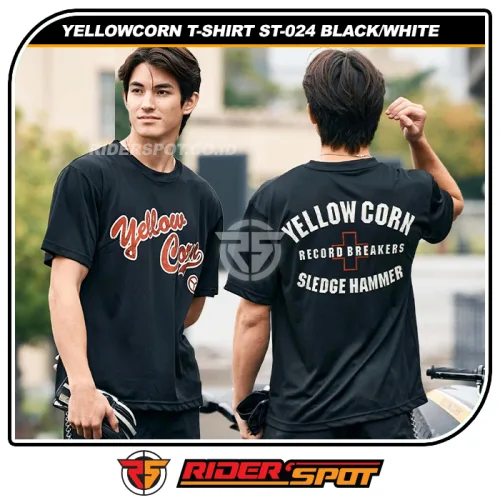 YELLOWCORN Seed T-Shirt ST-024 Cool Mesh Black White