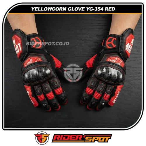 YELLOWCORN Mesh Glove YG-354 Red