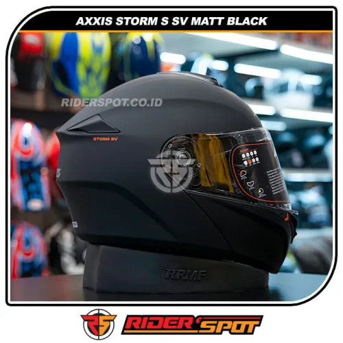 AXXIS Storm S SV Solid A1 Matt Black Helmet