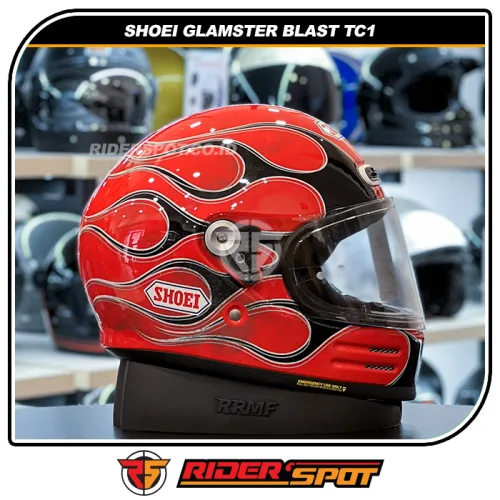 SHOEI Glamster Blast TC1 Red Black Helmet