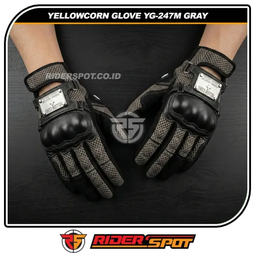 YELLOWCORN Mesh Glove YG-247M Gray