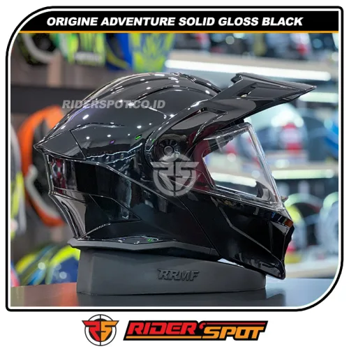 ORIGINE Adventure Solid Gloss Black Helmet