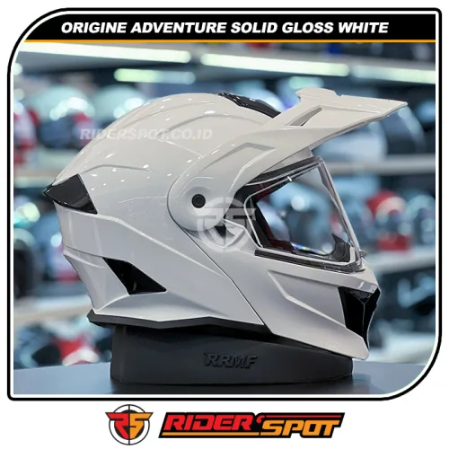 ORIGINE Adventure Solid Gloss White Helmet