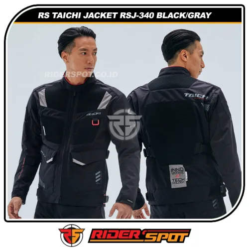 RS TAICHI Jacket RSJ-340 Black Gray Kompass Air Explorer