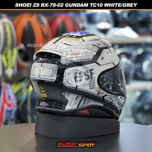 SHOEI Z8 RX-78-02 Gundam TC10 White Grey Helmet – Riderspot