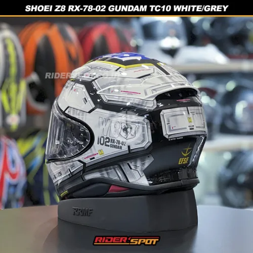 SHOEI Z8 RX-78-02 Gundam TC10 White Grey Helmet – Riderspot