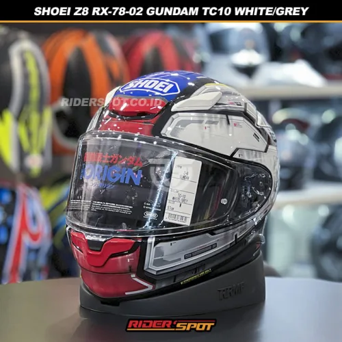SHOEI Z8 RX-78-02 Gundam TC10 White Grey Helmet – Riderspot