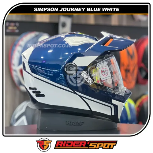 SIMPSON Journey Blue White Helmet