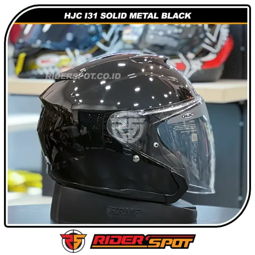 HJC I31 Solid Metal Black Helmet