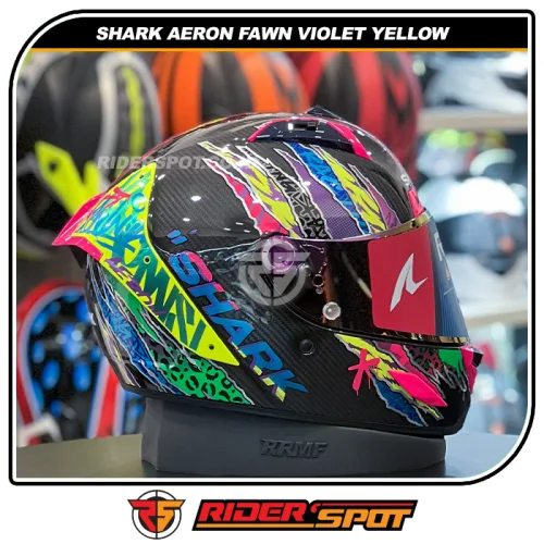 SHARK Aeron Fawn Violet Yellow Helmet