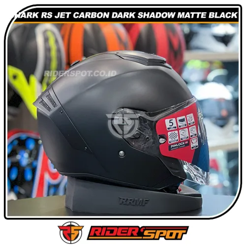 SHARK RS JET Carbon Dark Shadow Matte Black Helmet