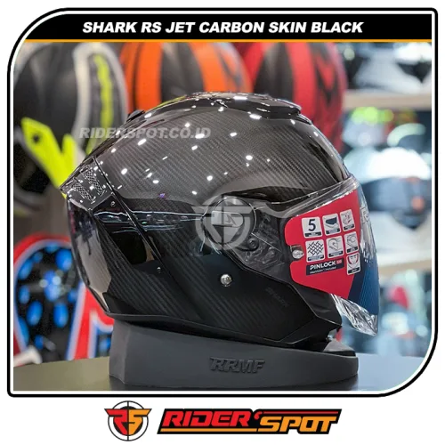 SHARK RS JET Carbon Skin Black Helmet