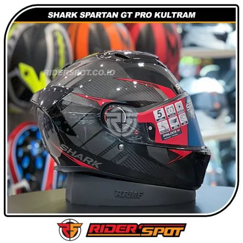 SHARK Spartan GT PRO Kultram Carbon Black Red Helmet