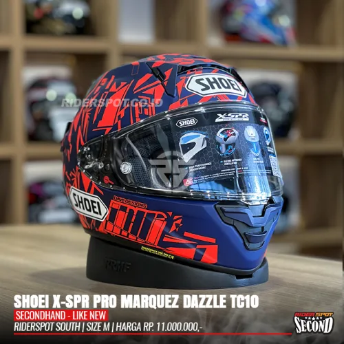 2ND SHOEI X-SPR PRO Marquez Dazzle TC10 Helmet - M – Riderspot