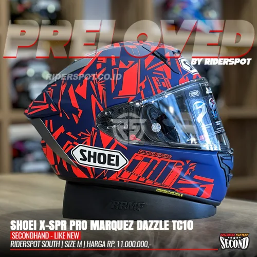 2ND SHOEI X-SPR PRO Marquez Dazzle TC10 Helmet - M