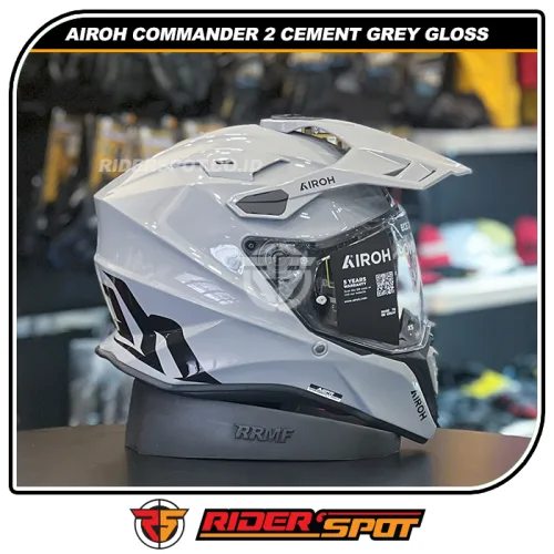 AIROH Commander 2 Cement Grey Gloss Helmet