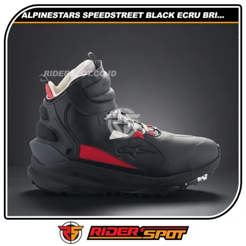 ALPINESTARS Shoes Speedstreet Black Ecru Bright Red