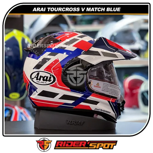 ARAI Tourcross V Match Multi White Red Blue Helmet