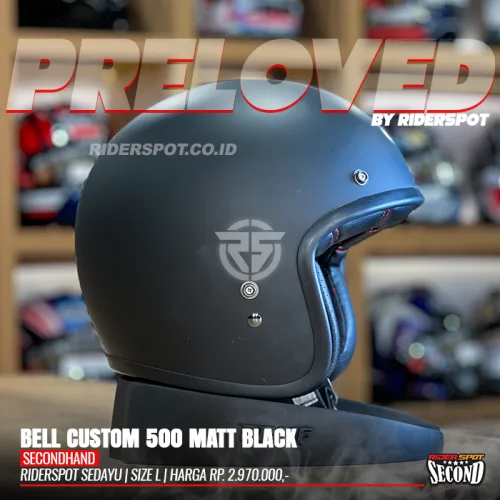 2ND BELL Custom 500 Matt Black Helmet - L