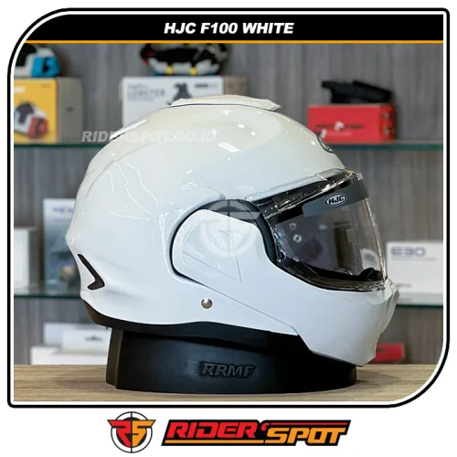 HJC F100 Solid Pearl White Helmet