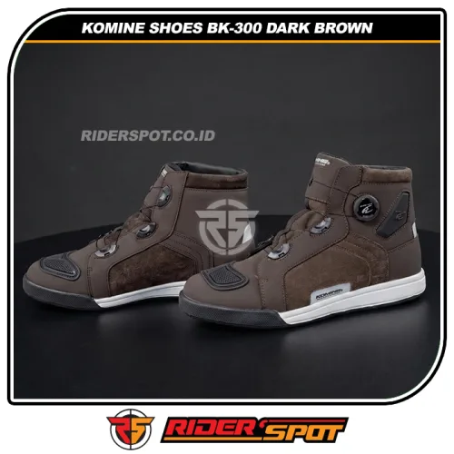 KOMINE Shoes BK-300 Brown Dial Fit WP Microfiber Sneakers