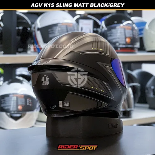 AGV K1S Sling Matt Black Grey Helmet - Asian Fit – Riderspot