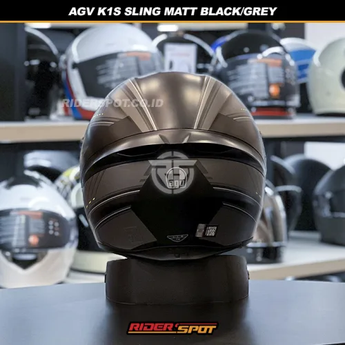 バイクウェア・装備 AGV K1S SLING MATT BLACK GREY AGV K1S Sling Matt Black Grey Helmet - Asian Fit – Riderspot